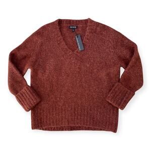 NEW Chunky Banana Republic Melli Alpaca Blend Sweater Deep Copper Women's L $189